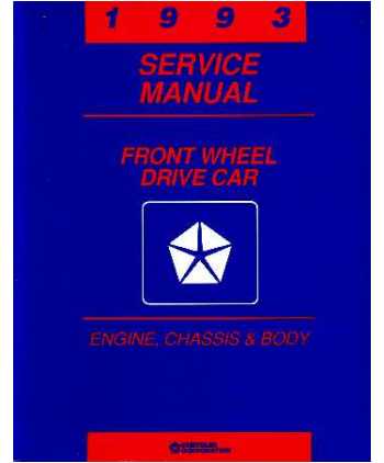 download Acclaim Dynasty LeBaron Shadow Chrysler workshop manual