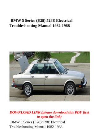 download BMW 528e ETM workshop manual