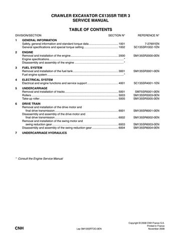 download Case CX135SR Excavator s able workshop manual