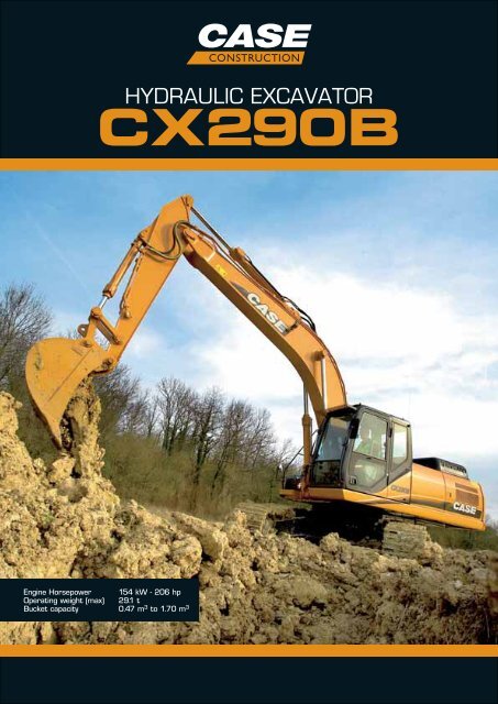 download Case CX290 Excavator able workshop manual