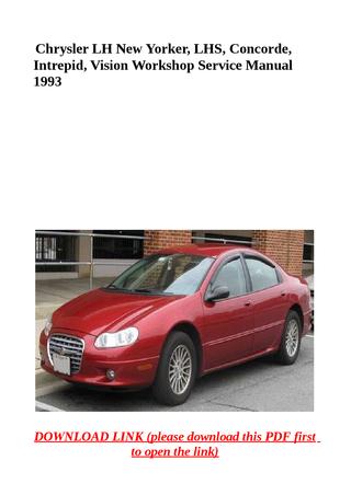 download Chrysler LH NewYorker Manu workshop manual