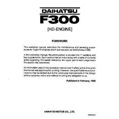 download DAIHATSU CHARADE With CB23 CB61 CB80 EngineS workshop manual