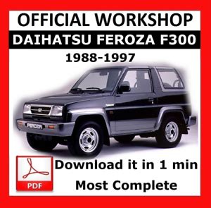 download DAIHATSU FEROZA SPORTRAK ROCKY F300 HD Engine workshop manual