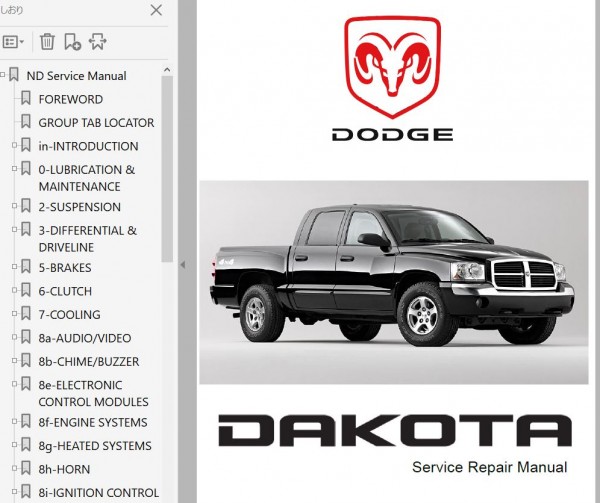 download DODGE DAKOTA workshop manual