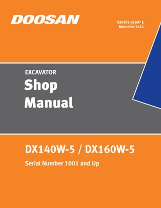 download DOOSAN DX140W DX160W Wheel Excavator able workshop manual