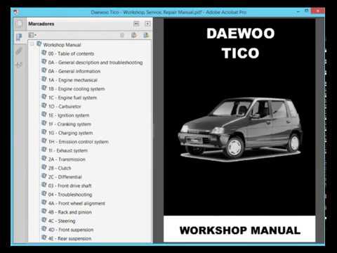 download Daewoo Tico able workshop manual