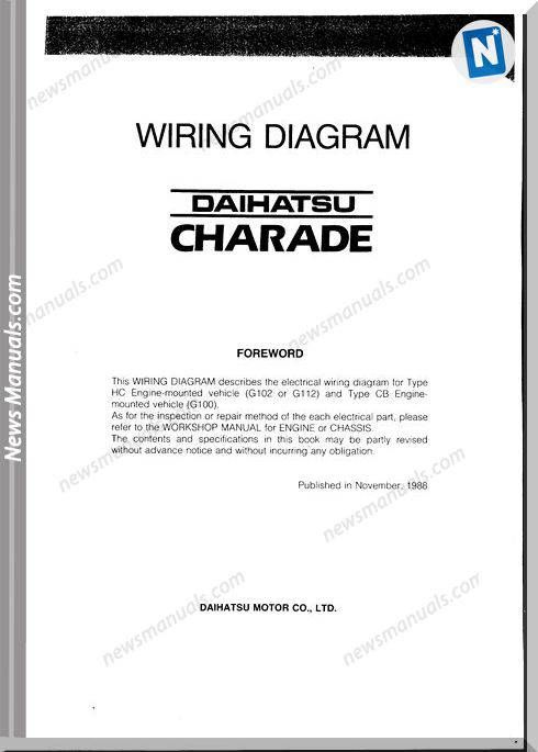 download Daihatsu Charade workshop manual