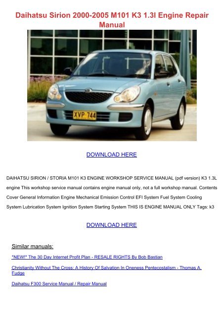 download Daihatsu Cuore L500 workshop manual