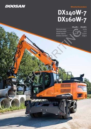 download Deawoo Doosan DX140W DX160W Excavator able workshop manual