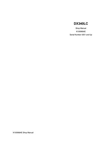 download Doosan DX300LC DX340LC Excavator Hydraulic Schematics able workshop manual