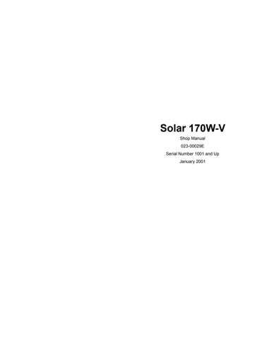 download Doosan SOLAR 170W III Excavator Hydraulic Schematics able workshop manual