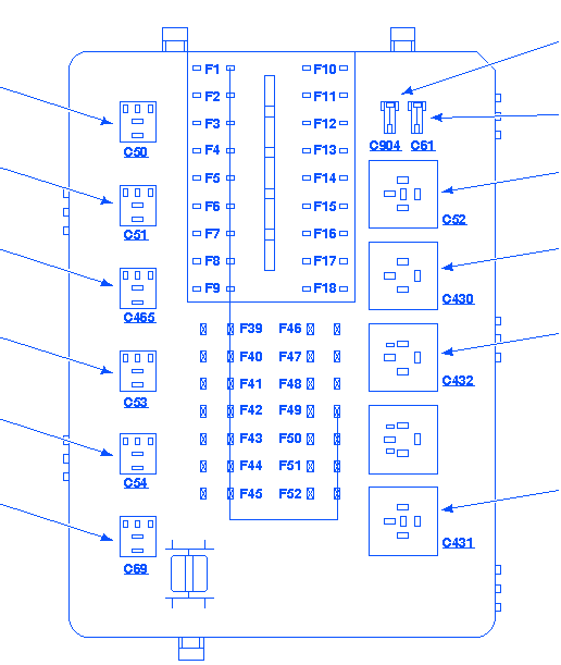 download Ford Mercury Cougar XR7 INTERIOR FUSE PANEL workshop manual