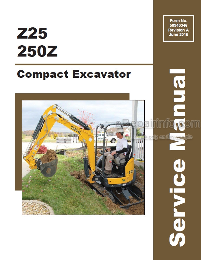 download Gehl 383Z excavator manual. able workshop manual