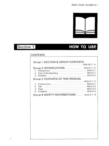 download HITACHI EX100 2 Excavator able workshop manual