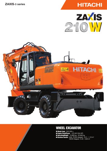 download HITACHI ZAXIS 210W WEELED Excavator able workshop manual