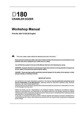 download Holland D150B Crawler DOZER able workshop manual