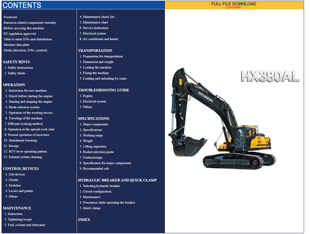 download Hyundai Crawler Excavator R160LC 9 180LC 9 able workshop manual