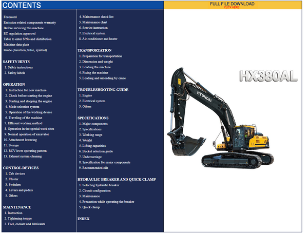 download Hyundai Mini Excavator R22 7 able workshop manual