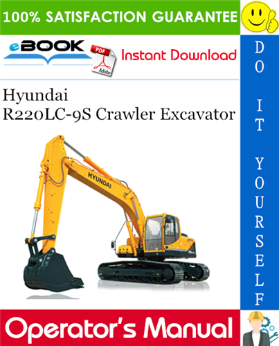 download Hyundai R220LC 9S Crawler Excavator able workshop manual