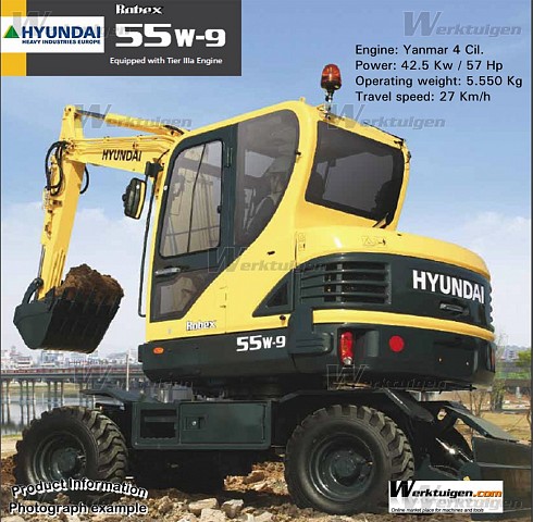 download Hyundai Wheel Excavator Robex R55W 9 able workshop manual