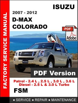 download ISUZU D MAX COLORADO workshop manual