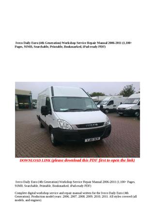 download Iveco Daily workshop manual