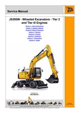 download JCB JS175W Auto Wheeled Excavator able workshop manual