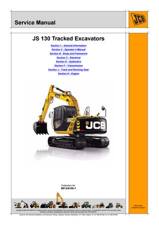 download JCB JS190 Tracked Excavator Tier 3 Auto able workshop manual