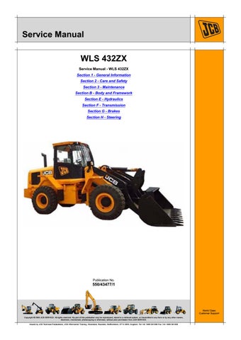 download JCB WLS 432ZX Wheeled Loader able workshop manual