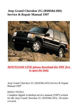 download Jeep Grand Cherokee ZG RHD LHD workshop manual