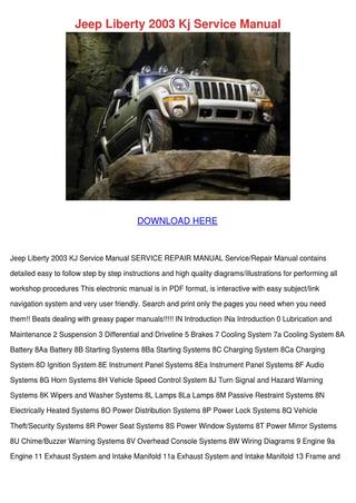 download Jeep Liberty KJ FSM workshop manual