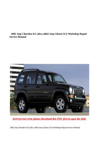 download Jeep Liberty KJ FSM workshop manual