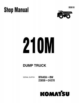 download KOMATSU 210M Dump Truck able workshop manual