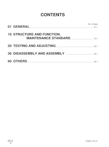 download KOMATSU D39EX 21 D39PX 21 BULLDOZER able workshop manual