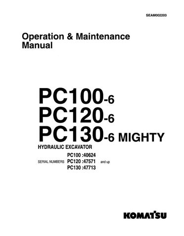 download KOMATSU PC130 6K Hydraulic Excavator Operation able workshop manual