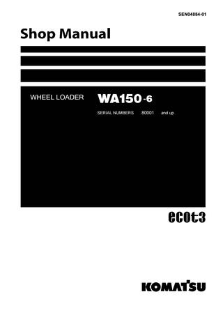 download KOMATSU WA150 6 Wheel Loader able workshop manual