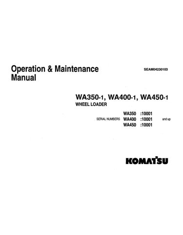 download KOMATSU WA450 1 Wheel Loader + Operation able workshop manual