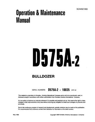 download Komatsu D575A 2  2 able workshop manual