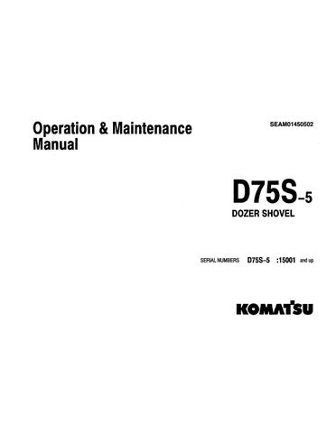 download Komatsu D75S 5 Dozer Shovel able workshop manual