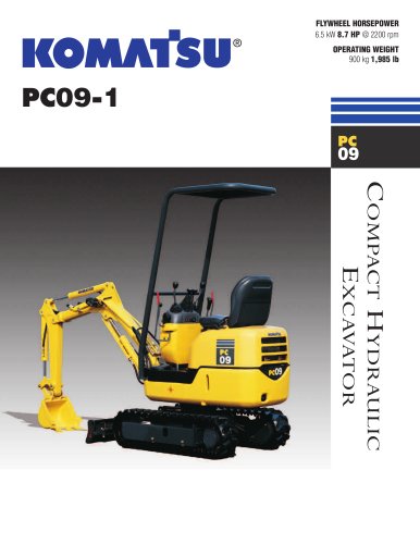 download Komatsu PC09 1 Hydraulic Excavator able workshop manual