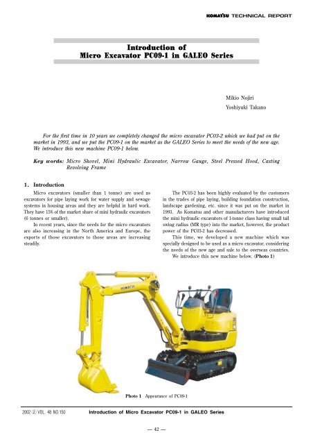 download Komatsu PC09 1 Hydraulic Excavator able workshop manual