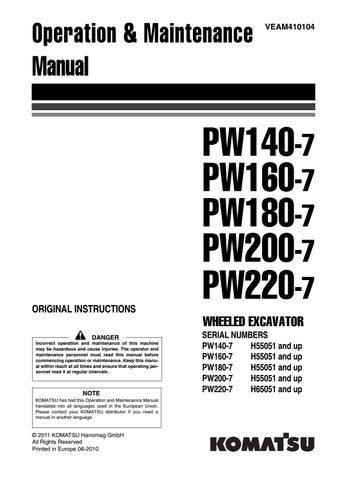 download Komatsu PC340LC 6K PC340NLC 6K Hydraulic Excavator Operation able workshop manual