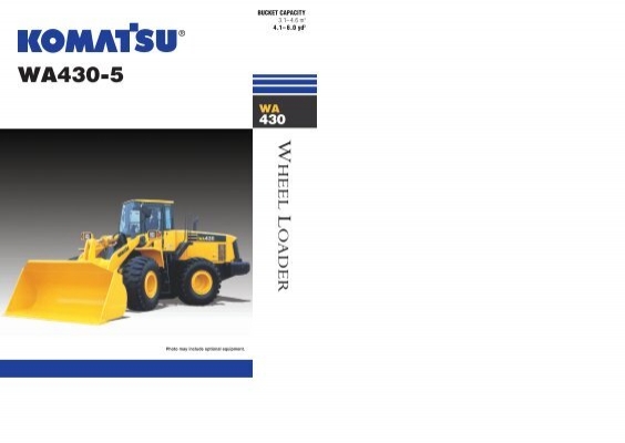 download Komatsu WA430 5 WA 430 WA430 Wheel Loader able workshop manual