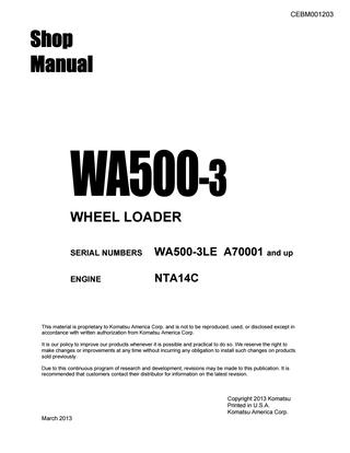 download Komatsu WA500 3 operation able workshop manual