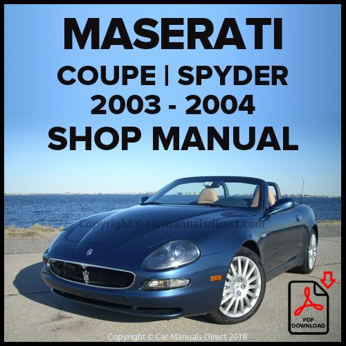 download MASERATI M138 COUPE SPYDER workshop manual