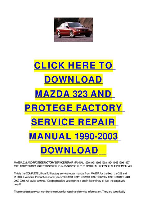 download MAZDA 626 626 STATION WAGON RF TURBO workshop manual