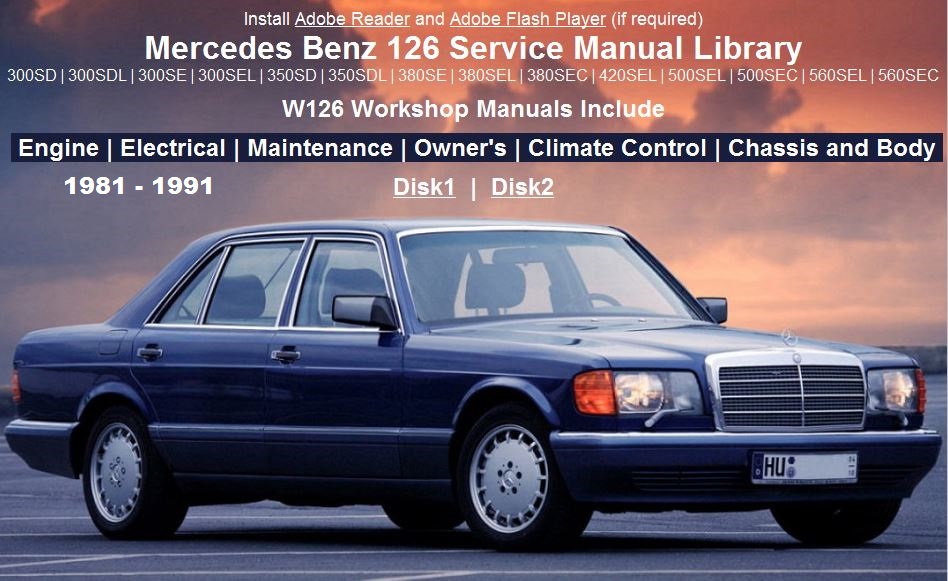 download Mercedes Benz126 workshop manual