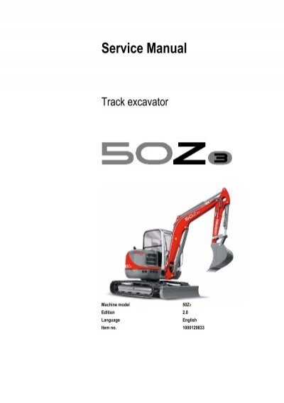 download Neuson 50Z 3 excavator able workshop manual