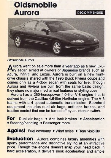 download OLDSMOBILE Aurora workshop manual