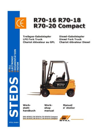 download Still Fork Truck Forklift R70 16 R70 18 R70 20 compact Master workshop manual